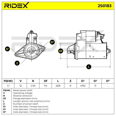Starter RIDEX 2S0183 2S0183 - photo 7