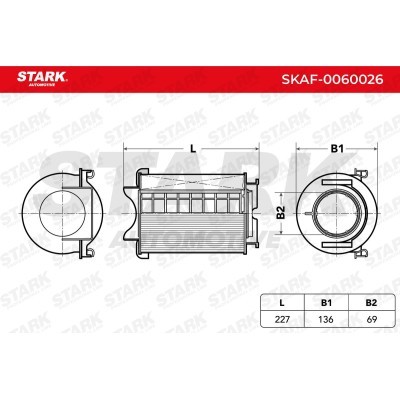 Air Filter Stark SKAF-0060026 SKAF-0060026 - photo 3