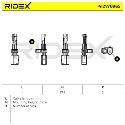ABS Sensor RIDEX 412W0965 412W0965 - photo 7