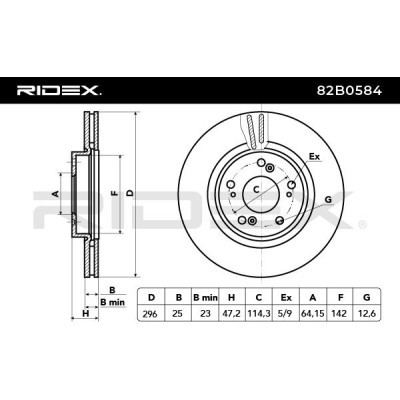 Brake Disc RIDEX 82B0584 82B0584 - photo 6