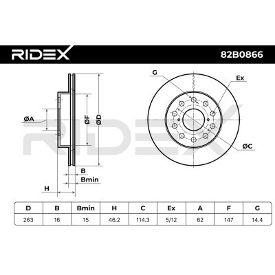 Brake Disc RIDEX 82B0866 82B0866 - photo 7