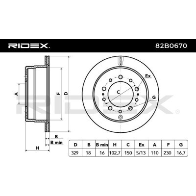 Brake Disc RIDEX 82B0670 82B0670 - photo 3