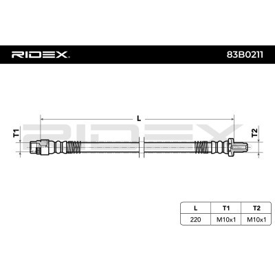 Brake Hose RIDEX 83B0211 83B0211 - photo 3