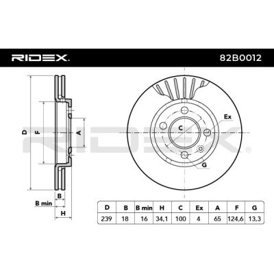 Brake Disc RIDEX 82B0012 82B0012 - photo 6