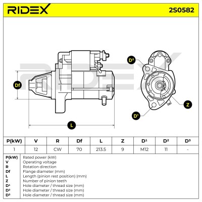 Starter RIDEX 2S0582 2S0582 - photo 6