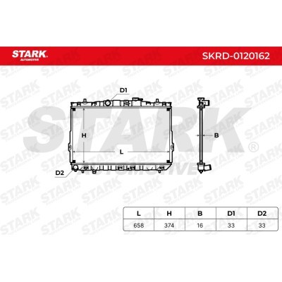 Radiator, Engine Cooling Stark SKRD-0120162 SKRD-0120162 - photo 3