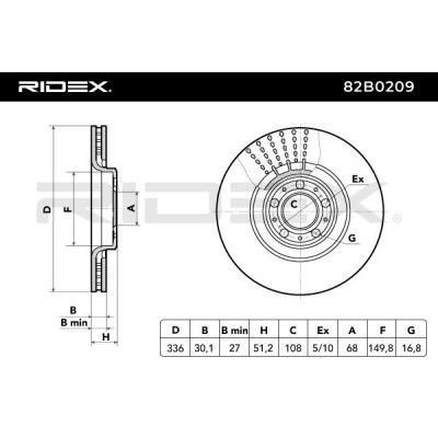 Brake Disc RIDEX 82B0209 82B0209 - photo 4