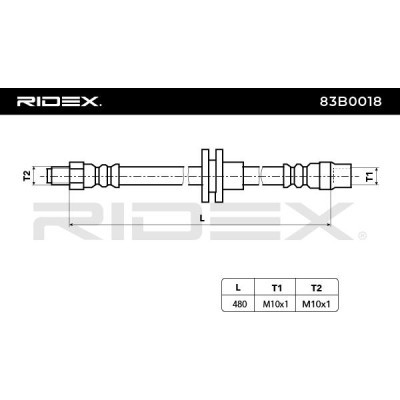 Brake Hose RIDEX 83B0018 83B0018 - photo 6