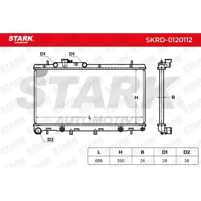 Radiator, Engine Cooling Stark SKRD-0120112 SKRD-0120112 - photo 5
