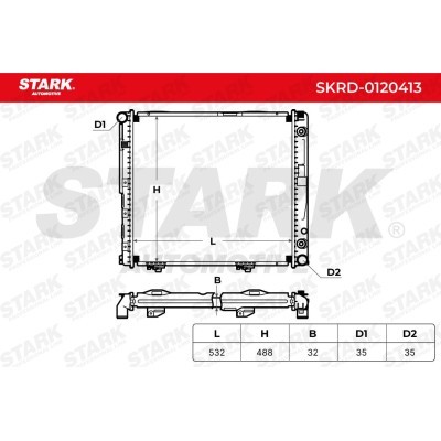 Radiator, Engine Cooling Stark SKRD-0120413 SKRD-0120413 - photo 5