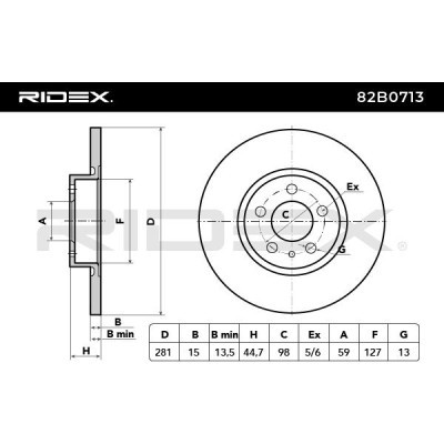 Brake Disc RIDEX 82B0713 82B0713 - photo 3