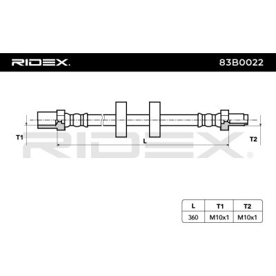 Brake Hose RIDEX 83B0022 83B0022 - photo 3
