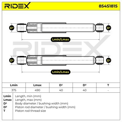 Shock Absorber RIDEX 854S1815 854S1815 - photo 4