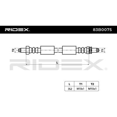 Brake Hose RIDEX 83B0075 83B0075 - photo 3