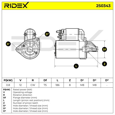 Starter RIDEX 2S0343 2S0343 - photo 7