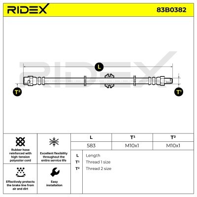 Brake Hose RIDEX 83B0382 83B0382 - photo 6