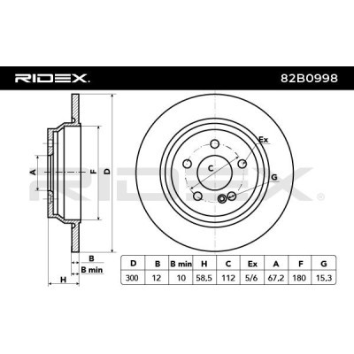 Brake Disc RIDEX 82B0998 82B0998 - photo 3