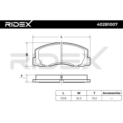 Brake Pads Set RIDEX 402B1007 402B1007 - photo 7