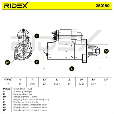Starter RIDEX 2S0180 2S0180 - photo 7