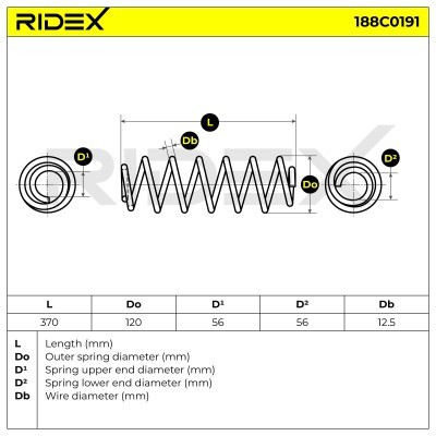Suspension Spring RIDEX 188C0191 188C0191 - photo 4
