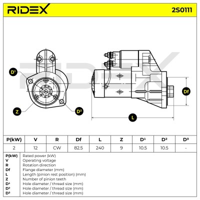 Starter RIDEX 2S0111 2S0111 - photo 6