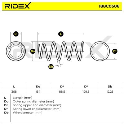 Suspension Spring RIDEX 188C0506 188C0506 - photo 5