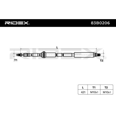 Brake Hose RIDEX 83B0206 83B0206 - photo 3