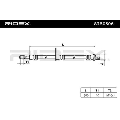 Brake Hose RIDEX 83B0506 83B0506 - photo 3