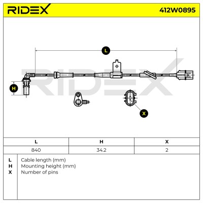 ABS Sensor RIDEX 412W0895 412W0895 - photo 6
