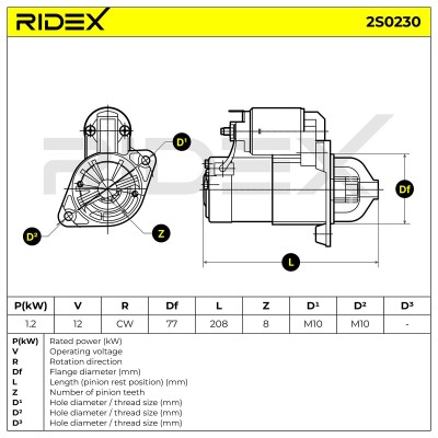 Starter RIDEX 2S0230 2S0230 - photo 10