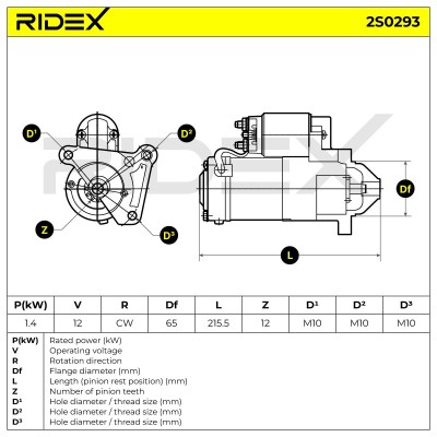 Starter RIDEX 2S0293 2S0293 - photo 7