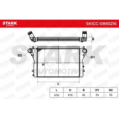 Intercooler, Charger Stark SKICC-0890216 SKICC-0890216 - photo 6