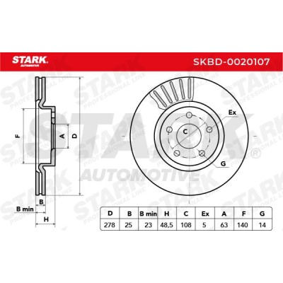 Brake Disc Stark SKBD-0020107 SKBD-0020107 - photo 8