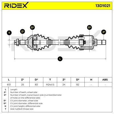 Drive Shaft RIDEX 13D1021 13D1021 - photo 7