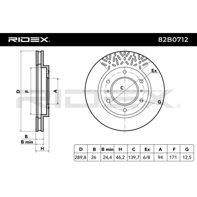 Brake Disc RIDEX 82B0712 82B0712 - photo 8