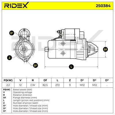 Starter RIDEX 2S0384 2S0384 - photo 9