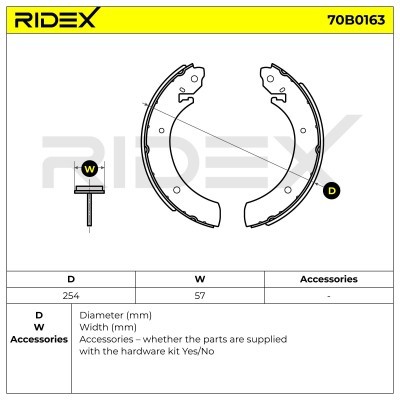 Brake Pads Set RIDEX 70B0163 70B0163 - photo 5