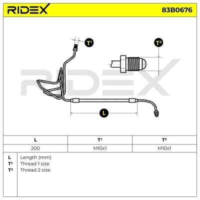Brake Hose RIDEX 83B0676 83B0676 - photo 6
