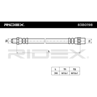 Brake Hose RIDEX 83B0198 83B0198 - photo 4