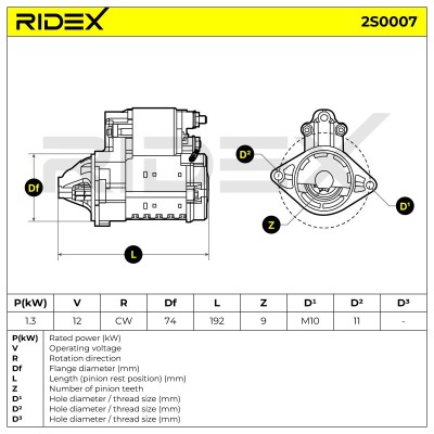 Starter RIDEX 2S0007 2S0007 - photo 6