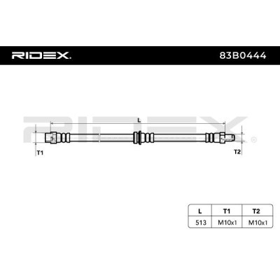 Brake Hose RIDEX 83B0444 83B0444 - photo 6
