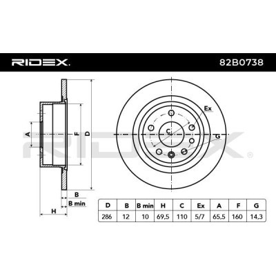 Brake Disc RIDEX 82B0738 82B0738 - photo 4