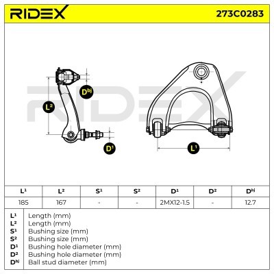 Control Arm RIDEX 273C0283 273C0283 - photo 5