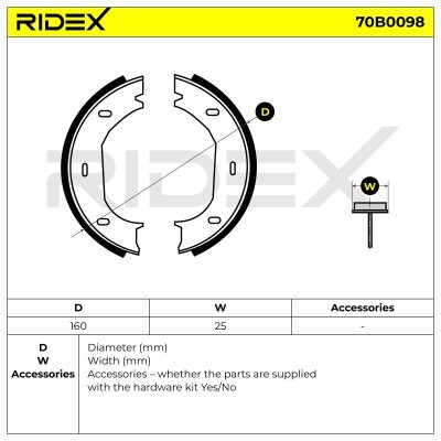 Brake Pads Set RIDEX 70B0098 70B0098 - photo 5