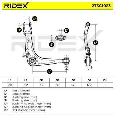 Control Arm RIDEX 273C1023 273C1023 - photo 6