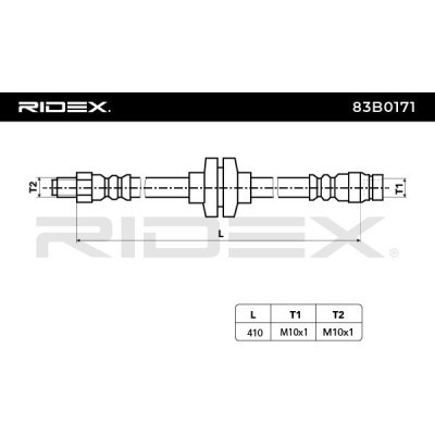 Brake Hose RIDEX 83B0171 83B0171 - photo 3