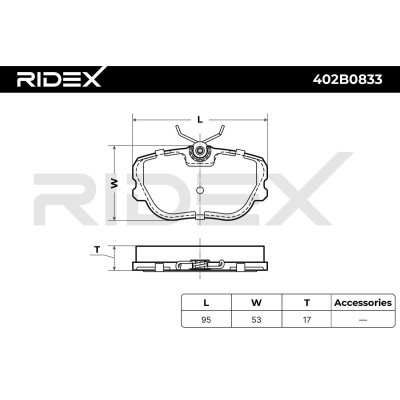 Brake Pads Set RIDEX 402B0833 402B0833 - photo 6