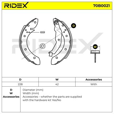 Brake Pads Set RIDEX 70B0021 70B0021 - photo 3