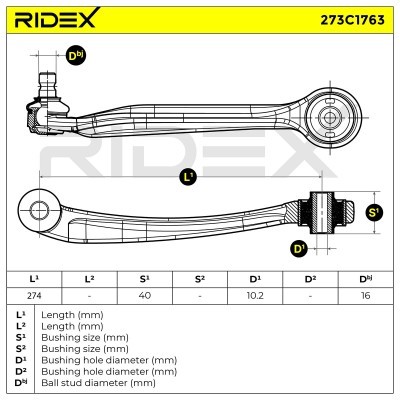 Control Arm RIDEX 273C1763 273C1763 - photo 6