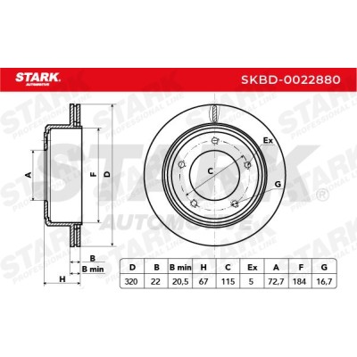 Brake Disc Stark SKBD-0022880 SKBD-0022880 - photo 5